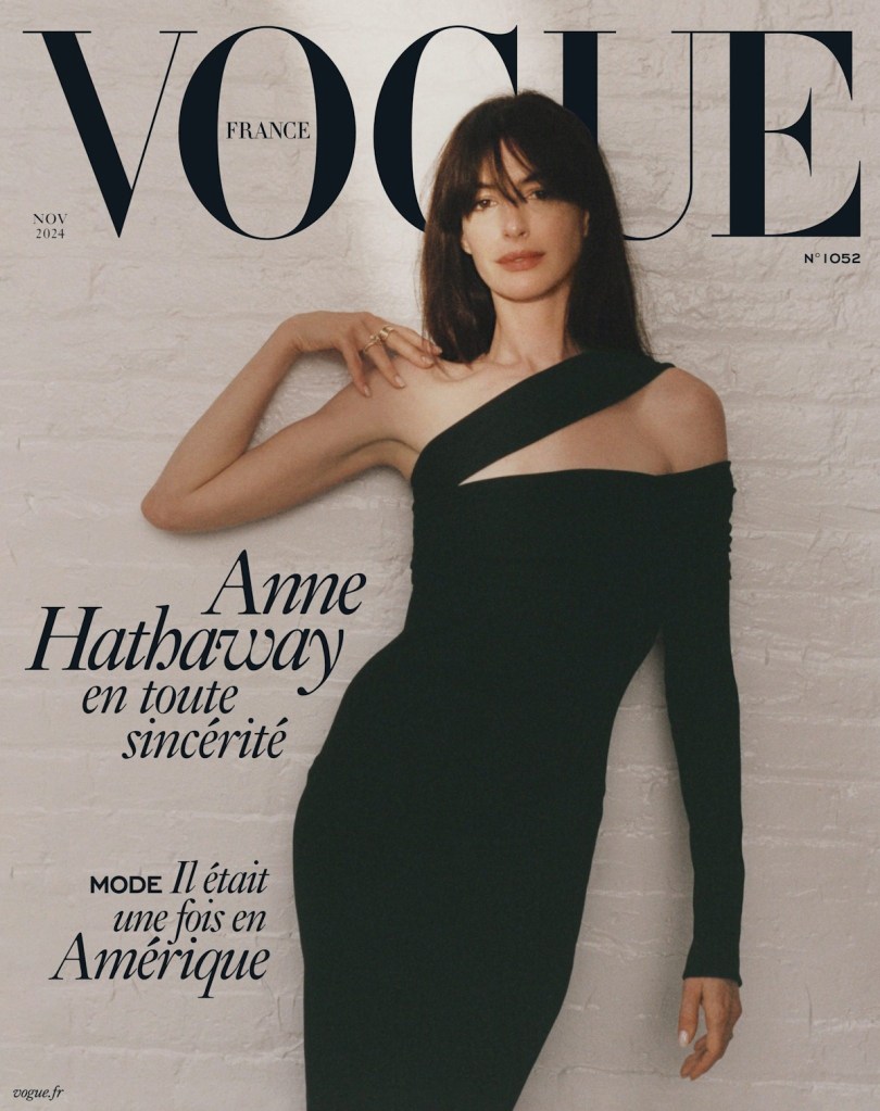 Vogue France November 2024 : Anne Hathaway by Quentin de Briey