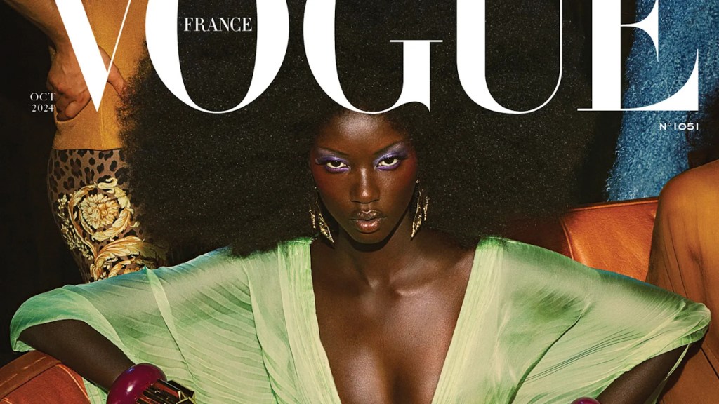 Vogue France October 2024 : Anok Yai by Mikael Jansson