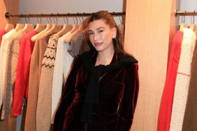 Hailey Bieber at Guest In Residence - LA Store Opening on December 7, 2024 in Los Angeles, California.