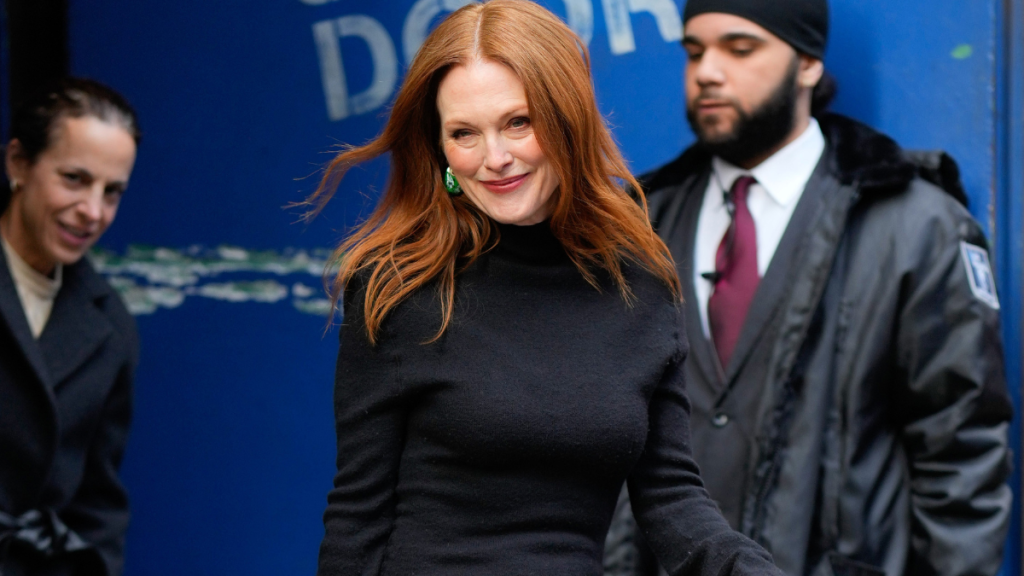 Julianne Moore is seen on December 9, 2024 in New York City.