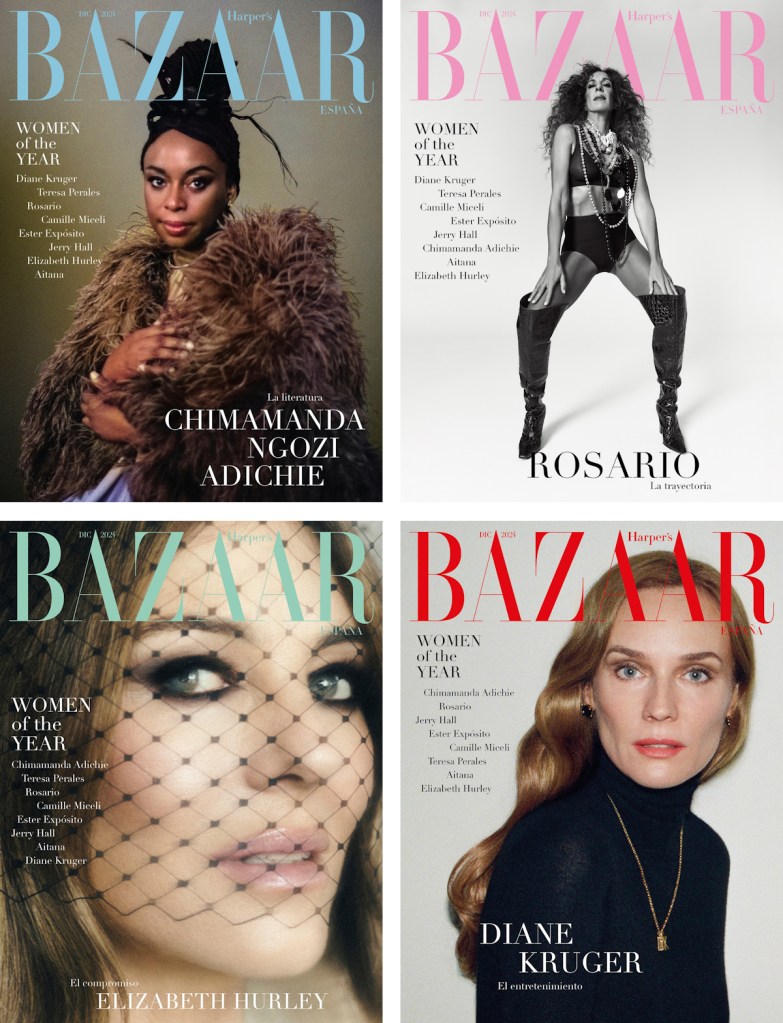 Harper's Bazaar España December 2024 : The 'Women of the Year' Issue with Jerry Hall, Elizabeth Hurley, Diane Kruger & More