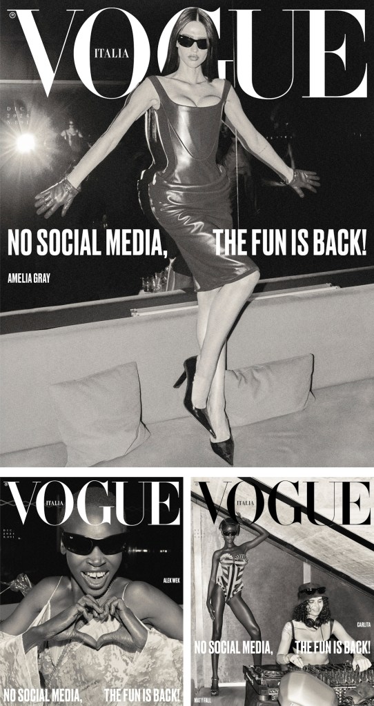 Vogue Italia December 2024 with Alex Consani, Anok Yai, Amelia Gray & More by Rafael Pavarotti