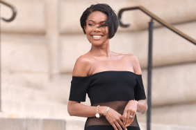 Gabrielle Union PFW sheer dress photos Schiaparelli Paris Fashion Week