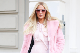 Paris Hilton NYC pink outfit photos