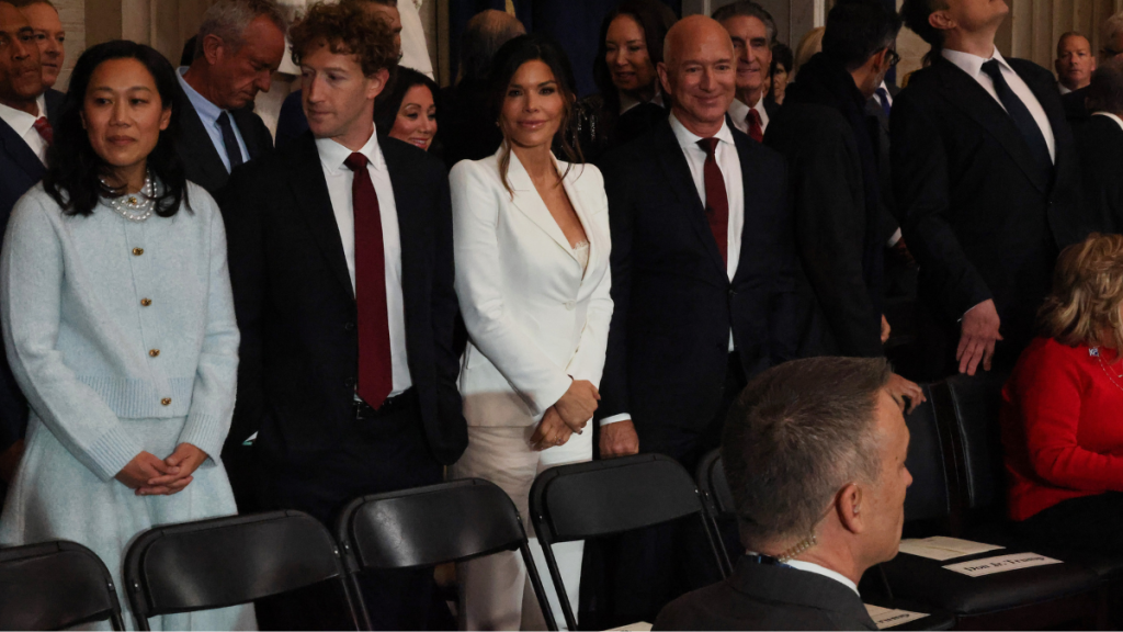 Lauren Sanchez Donald Trump Inauguration Alexander McQueen pantsuit