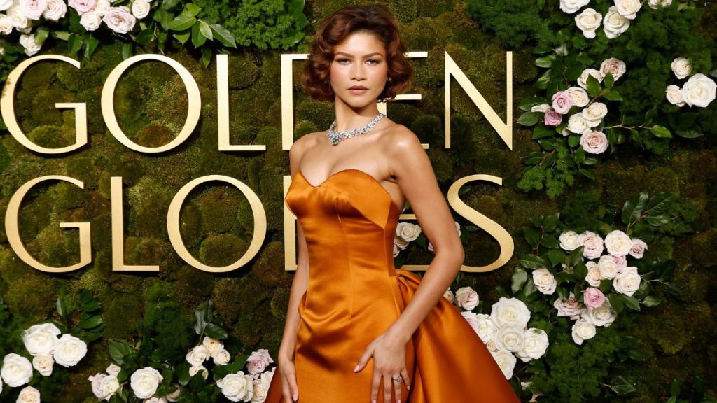 Zendaya attends the 2025 Golden Globe Awards at The Beverly Hilton on January 05, 2025 in Beverly Hills, California.