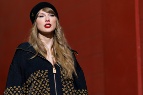 Taylor Swift arrives to the stadium prior to the AFC Championship game between the Buffalo Bills and the Kansas City Chiefs at GEHA Field at Arrowhead Stadium on January 26, 2025 in Kansas City, Missouri.