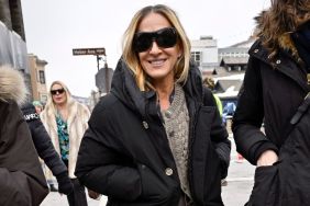 Sarah Jessica Parker walks along Main Street during the 2025 Sundance Film Festival on January 24, 2025 in Park City, Utah.