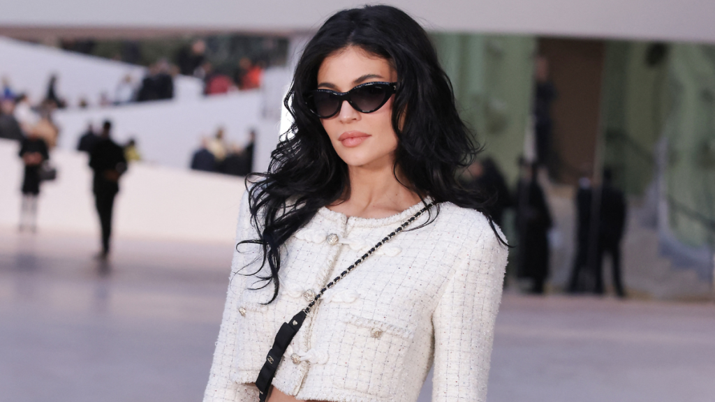 US influencer and entrepreneur Kylie Jenner poses during a photocall ahead of the Chanel Women's Haute-Couture Spring/Summer 2025 collection as part of the Fashion Week in Paris, on January 28, 2025.