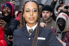 Kerry Washington NYFW Thom Browne show photos skirt suit