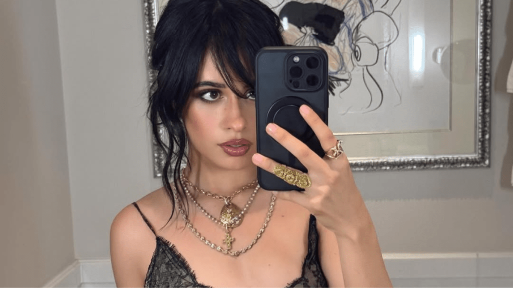 Camila Cabello plunging dress BAFTA afterparty photos