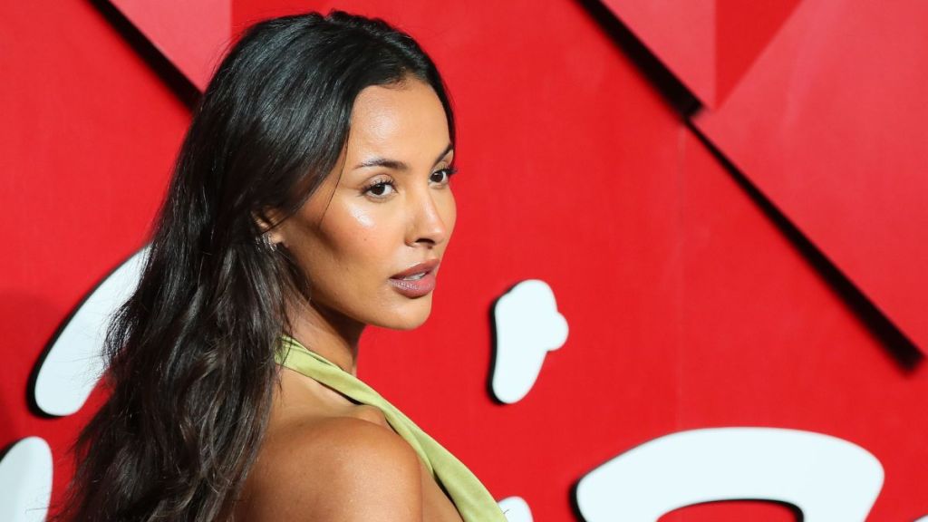 Maya Jama plunging dress