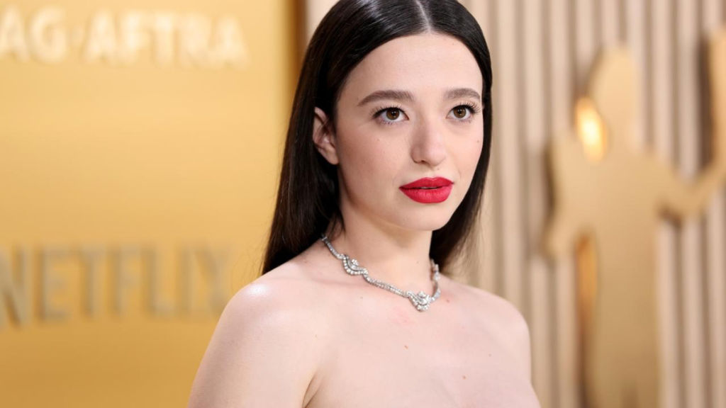 Mikey Madison SAG Awards Armani Beauty makeup look