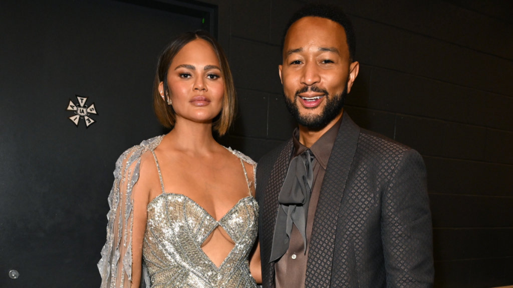 Chrissy Teigen and John Legend attend the 67th Annual GRAMMY Awards at Crypto.com Arena on February 02, 2025 in Los Angeles, California.