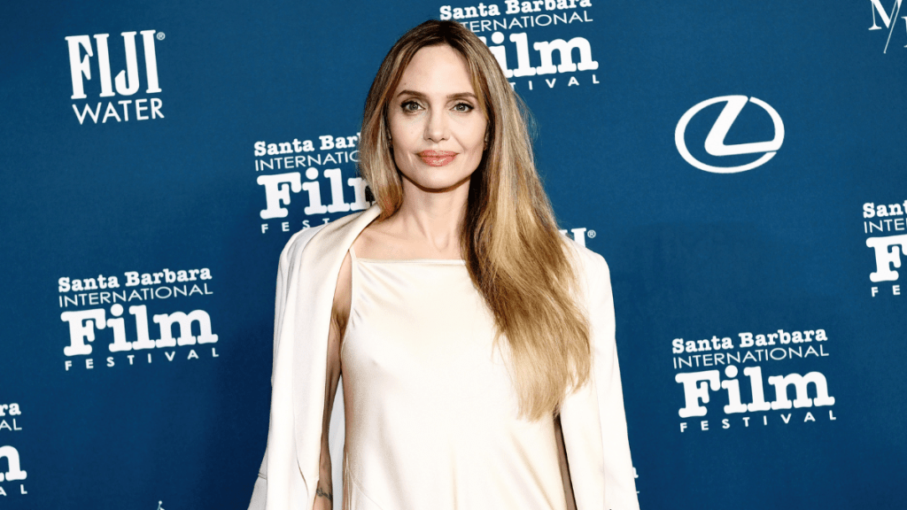 Angelina Jolie attends the Maltin Modern Master Award Honoring Angelina Jolie during 40th Annual Santa Barbara International Film Festival at The Arlington Theatre on February 05, 2025 in Santa Barbara, California.