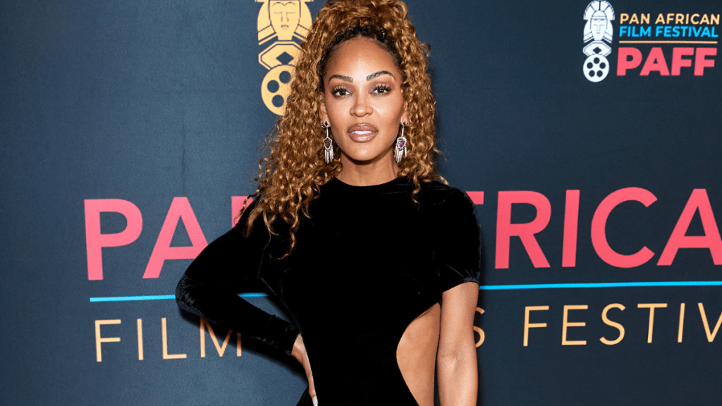 Meagan Good attends the 2025 Pan African Arts and Film Festival opening night screening of "Magazine Dreams" at The Culver Theater on February 04, 2025 in Culver City, California.