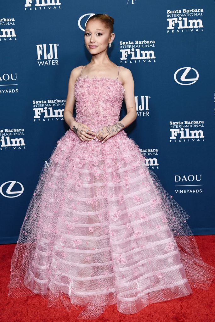 Honoree Ariana Grande attends the Virtuosos Award ceremony during the 40th annual Santa Barbara International Film Festival at The Arlington Theatre on February 09, 2025 in Santa Barbara, California.