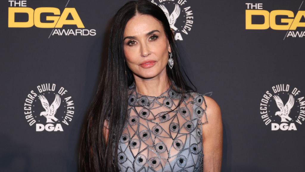 Demi Moore at the 77th Annual DGA Awards held at The Beverly Hilton on February 8, 2025 in Los Angeles, California.