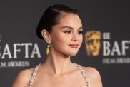 Selena Gomez attends the 2025 EE BAFTA Film Awards at The Royal Festival Hall on February 16, 2025 in London, England.