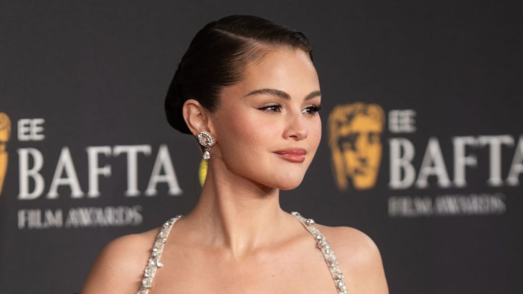 Selena Gomez attends the 2025 EE BAFTA Film Awards at The Royal Festival Hall on February 16, 2025 in London, England.