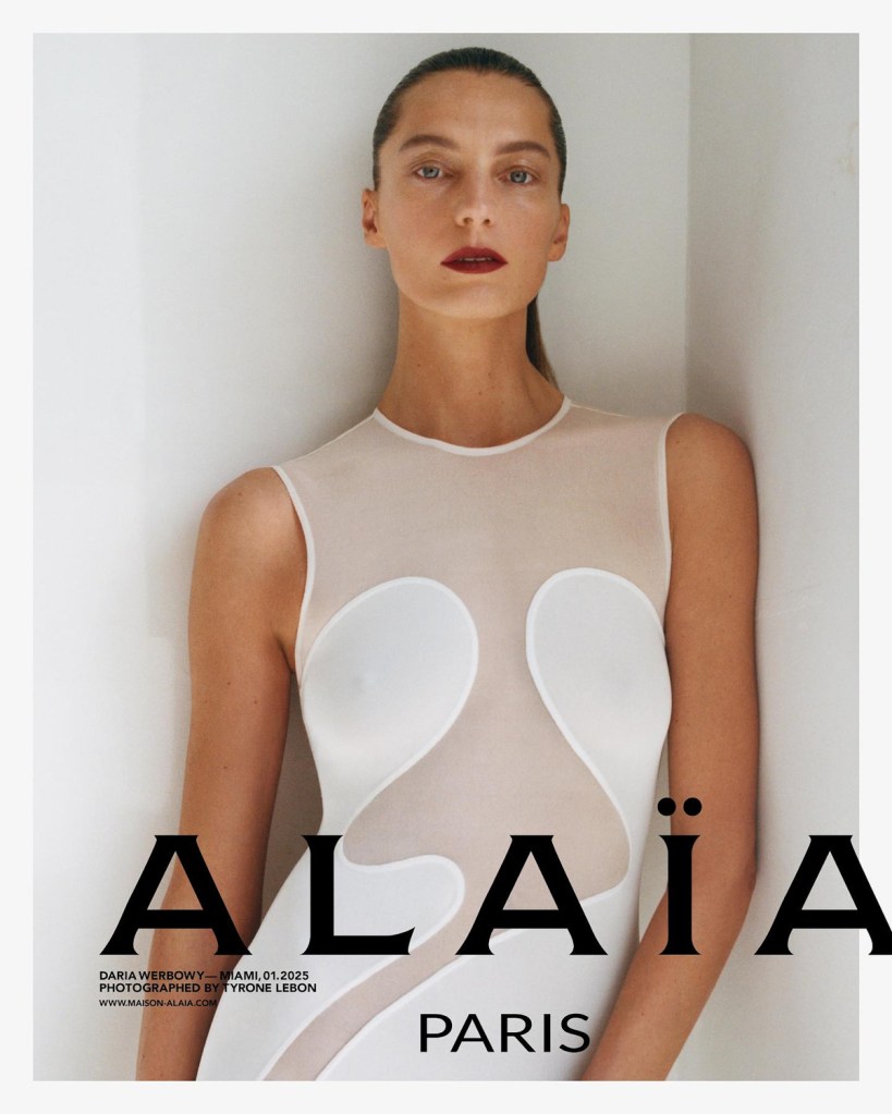 Alaïa W/S 2024.25 : Daria Werbowy by Tyrone Lebon 