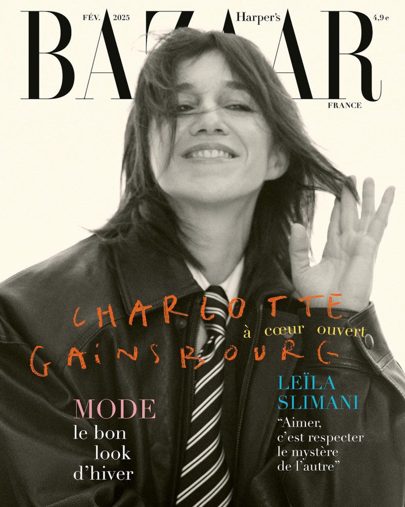 Harper’s Bazaar France February 2025 : Charlotte Gainsbourg by Mark Kean 