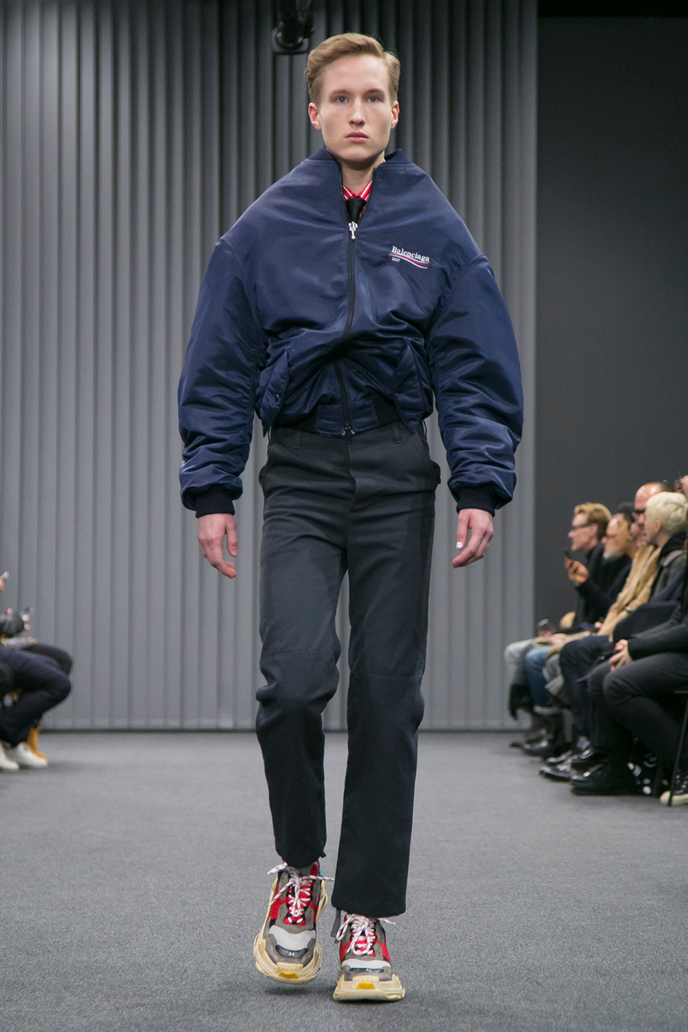 Balenciaga Fall 2017 Menswear Show Tributes Bernie Sanders - theFashionSpot