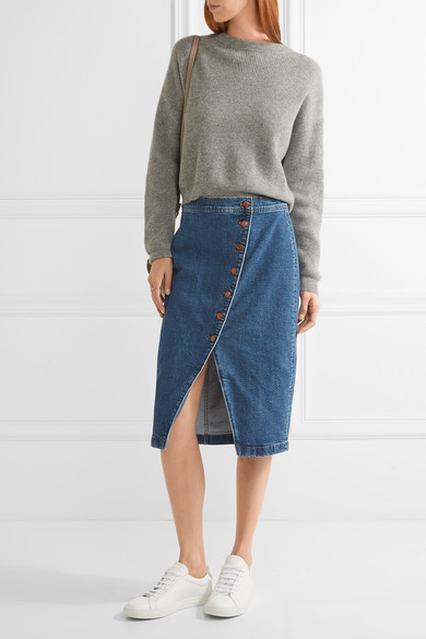 Jean Skirt Outfits: How to Wear a Denim Skirt - theFashionSpot