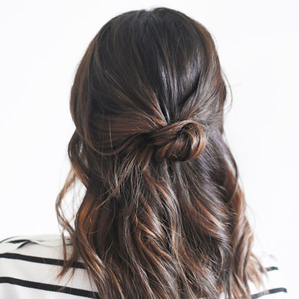 Half Up Hairstyles That Are Pretty For 2021  Messy bun  Half up half down