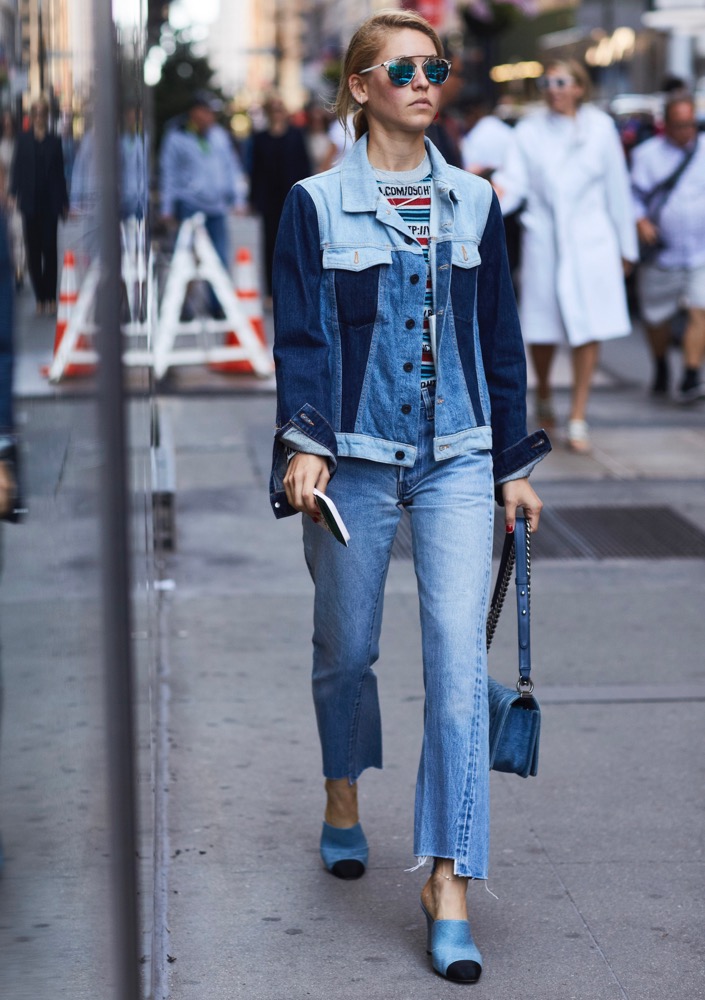 Double Denim: How to Wear Jean-on-Jean Outfits in 2017 - theFashionSpot