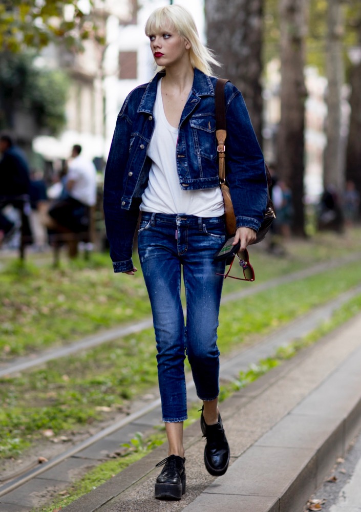 Double Denim: How to Wear Jean-on-Jean Outfits in 2017 - theFashionSpot