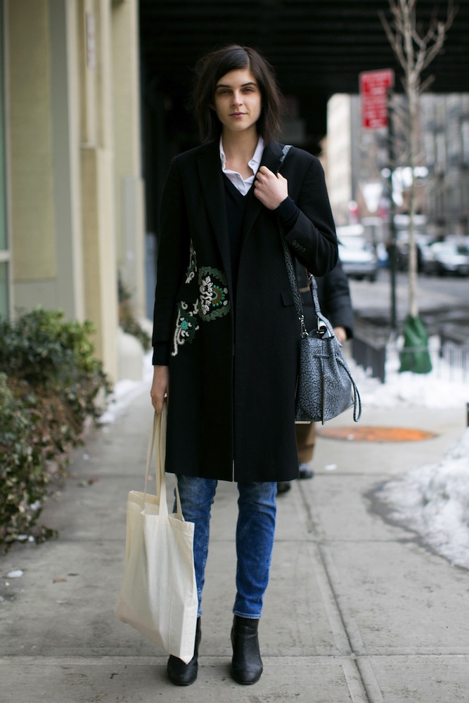 NYFW Fall 2014 Model Street Style: Best Outerwear - theFashionSpot