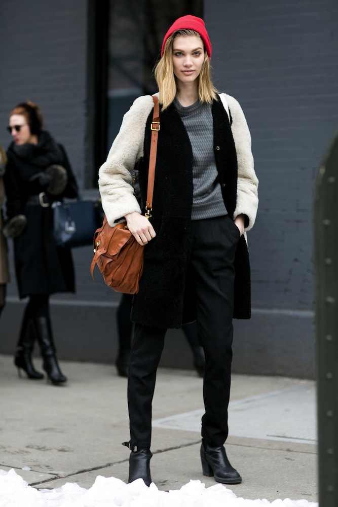 NYFW Fall 2014 Model Street Style: Best Outerwear - theFashionSpot