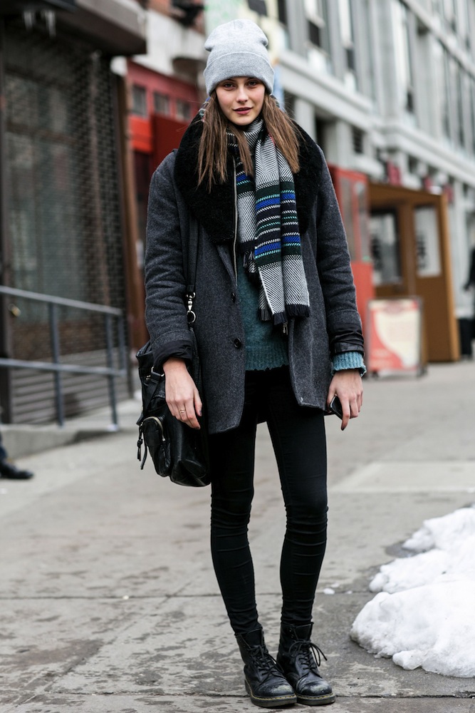 NYFW Fall 2014 Model Street Style: Best Outerwear - theFashionSpot