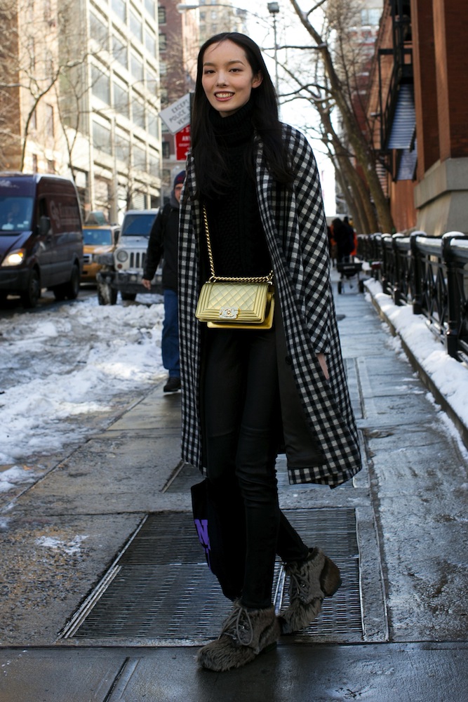 NYFW Fall 2014 Model Street Style: Best Outerwear - theFashionSpot