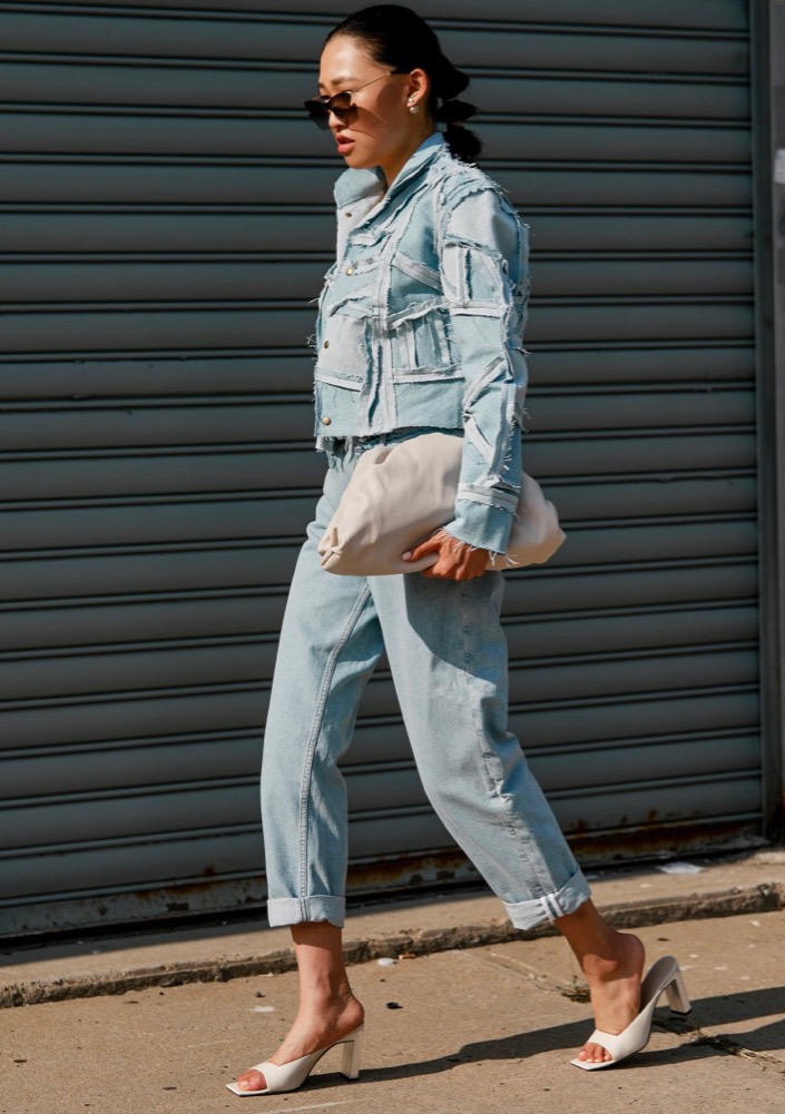 Double Denim Poster Girl EmRata Gives The Canadian Tuxedo A 2021 Reboot |  British Vogue