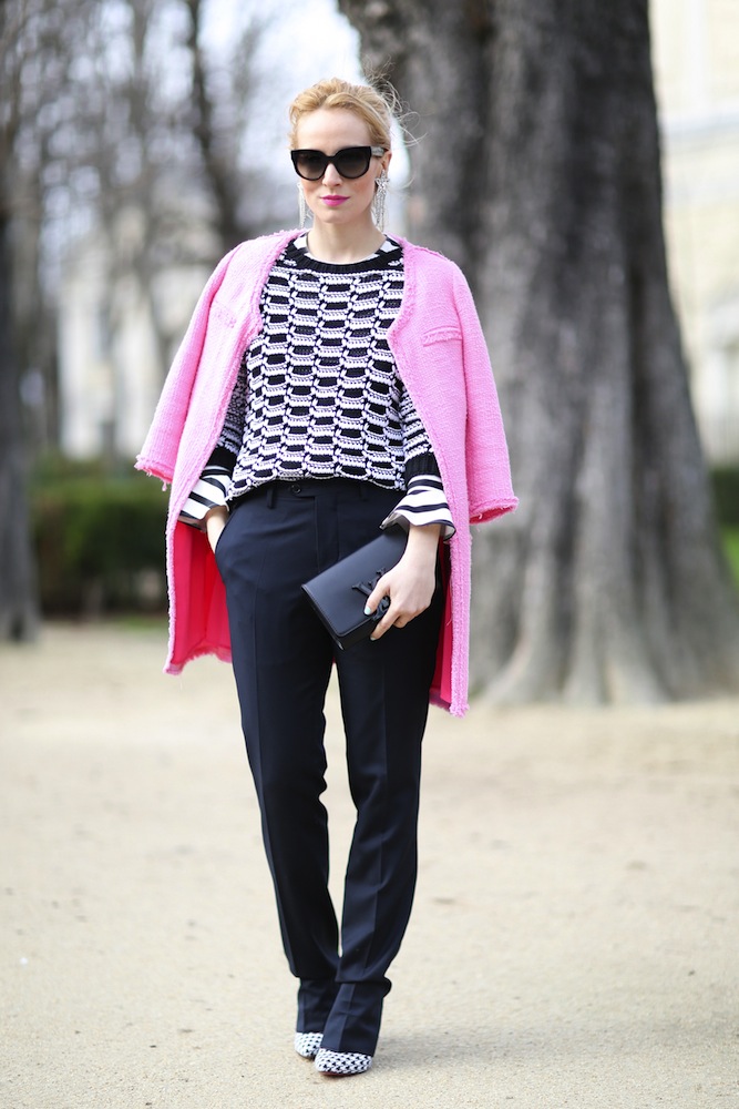 Paris Fashion Week Street Style: Bundling Up Is Cool - theFashionSpot