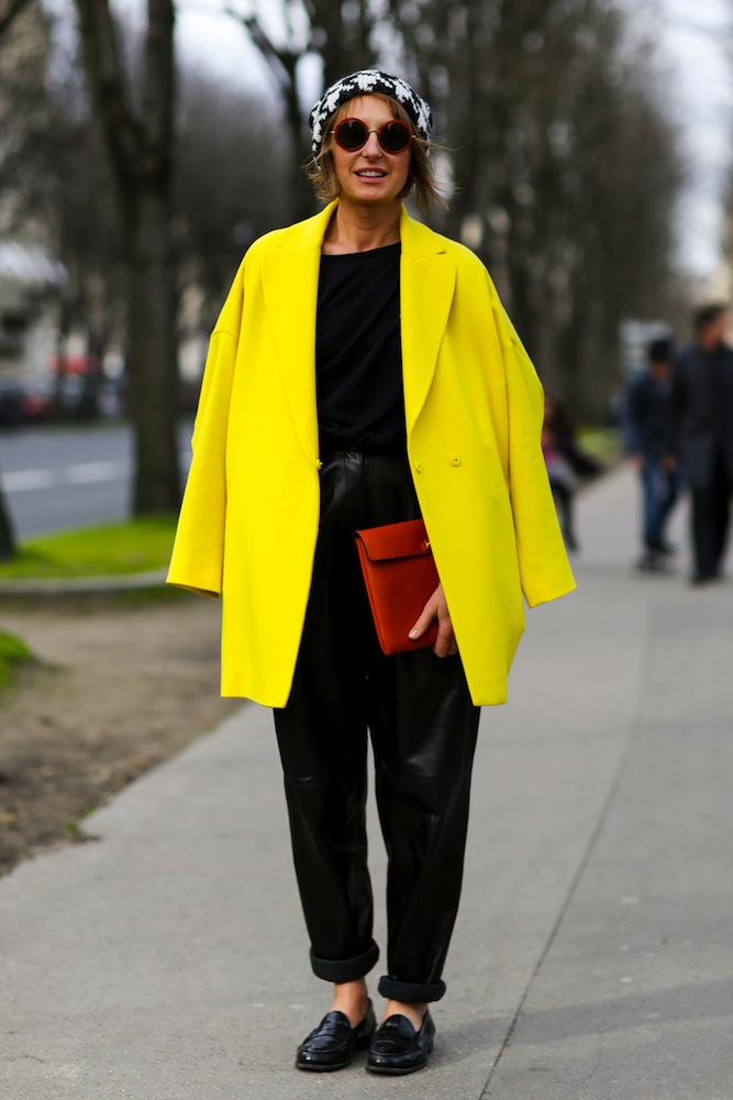 Paris Fashion Week Street Style: Bundling Up Is Cool - theFashionSpot